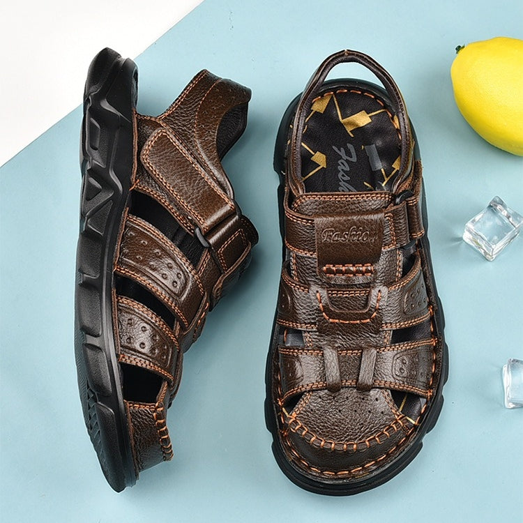 Quality Men's Genuine Leather Casual Outdoor Walking Sandals