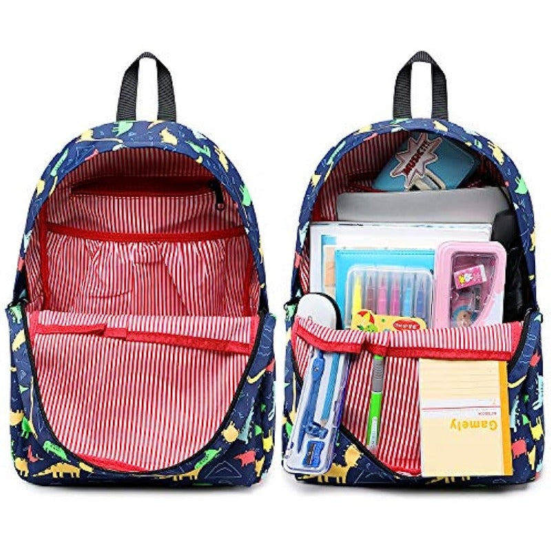 Boys Girls Preschool Backpack with Lunch Box Toddler Kindergarten School Bookbag Set for Age 3-9