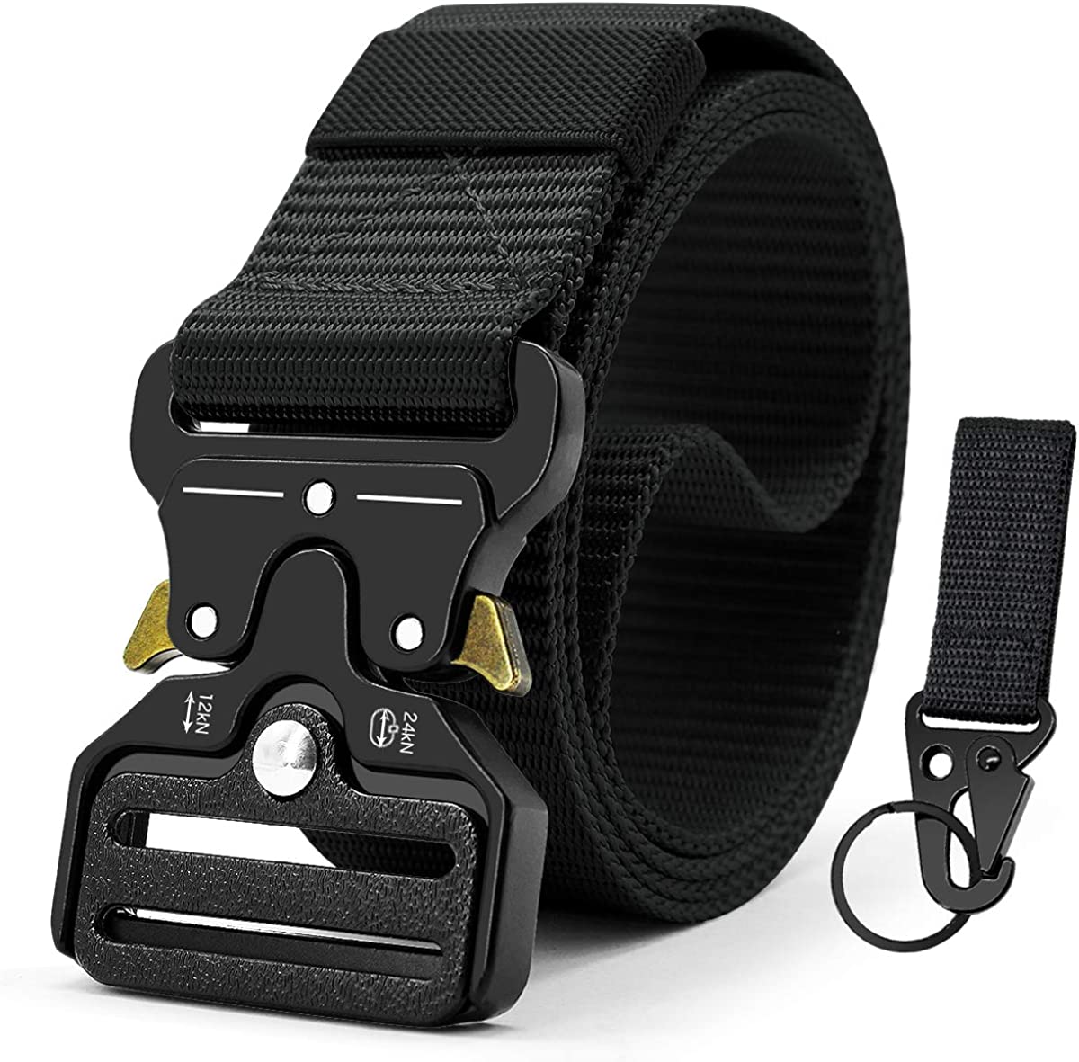 Military Style Tactical Belt Quick Release Metal Buckle Belt 1.5 Inch Men's Heavy Duty Nylon Sling Belt