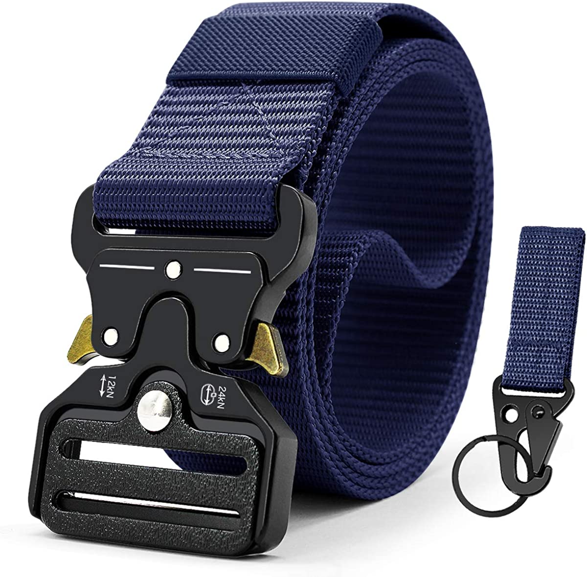 Military Style Tactical Belt Quick Release Metal Buckle Belt 1.5 Inch Men's Heavy Duty Nylon Sling Belt