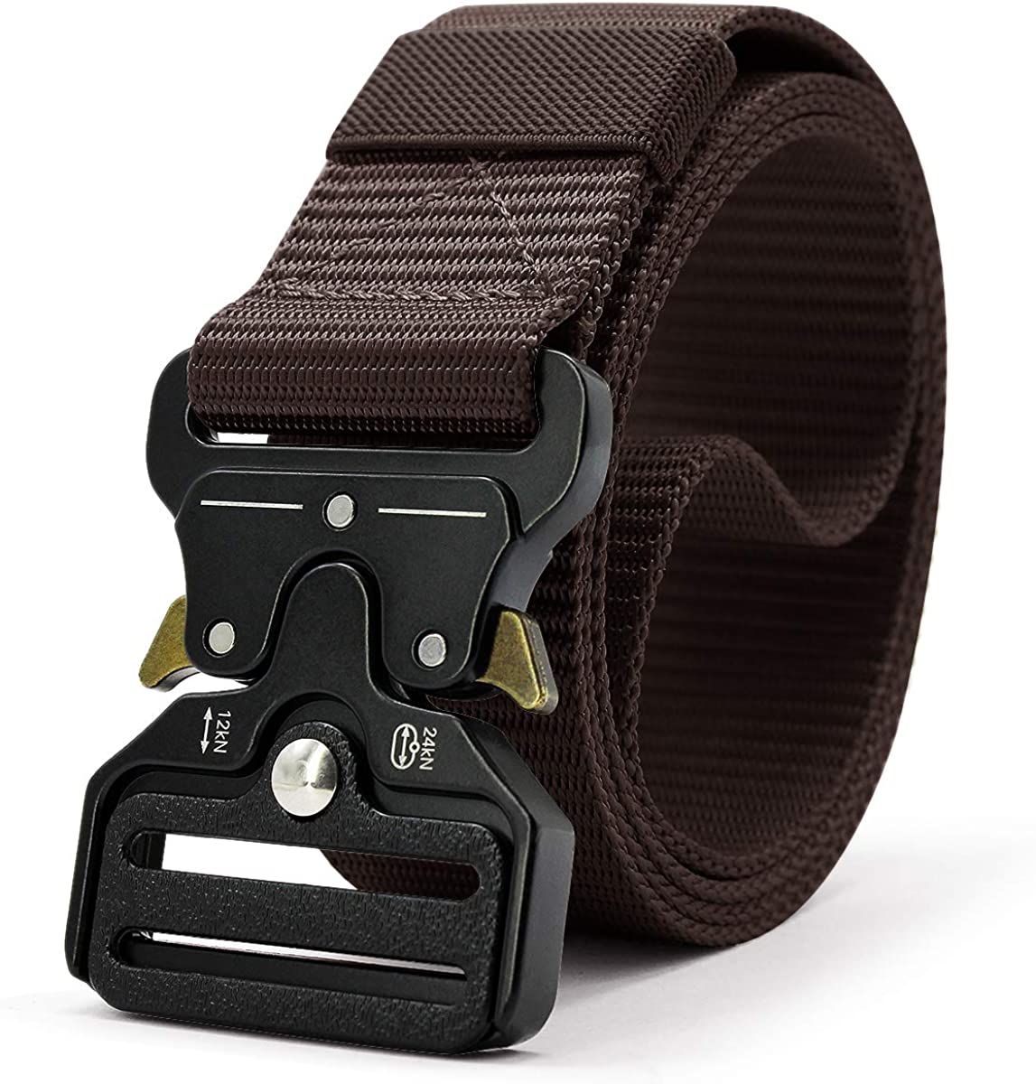 Military Style Tactical Belt Quick Release Metal Buckle Belt 1.5 Inch Men's Heavy Duty Nylon Sling Belt