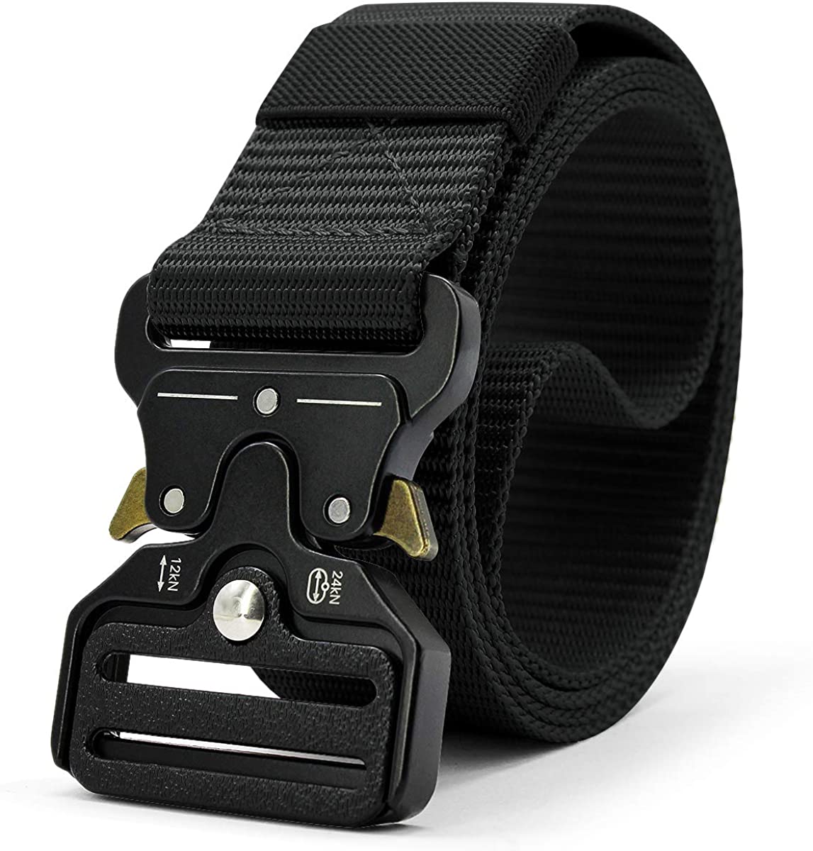 Military Style Tactical Belt Quick Release Metal Buckle Belt 1.5 Inch Men's Heavy Duty Nylon Sling Belt