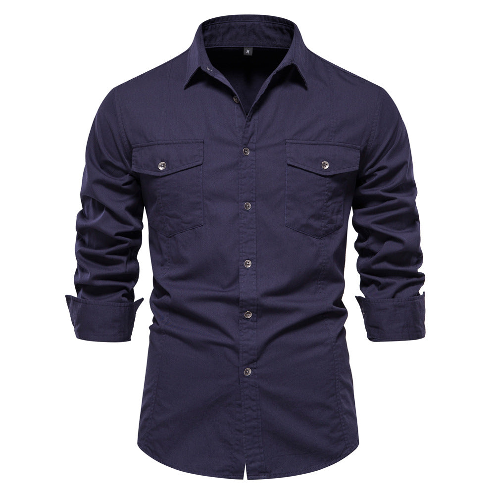 Men's Quality 100% Cotton Casual Versatile Slim Fit Shirts