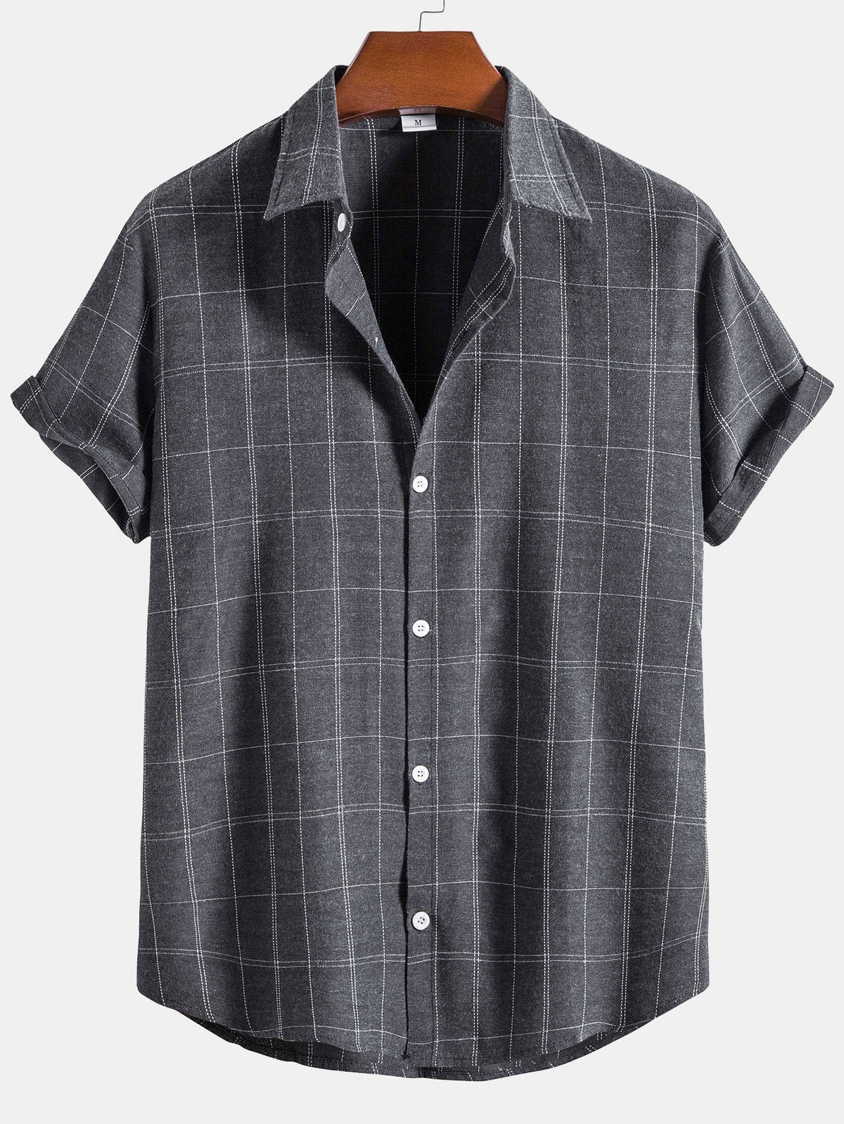 Man Plaid Button Up Shirt