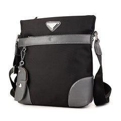 Men Oxford Leisure Crossbody Business Shoulder Bag Keychain