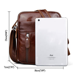 Genuine Leather Shoulder Bag Messenger Crossbody Briefcase Sling Bag