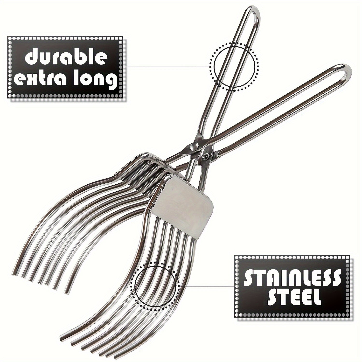 Stainless Steel Premium Roast Beef Cutting Tongs