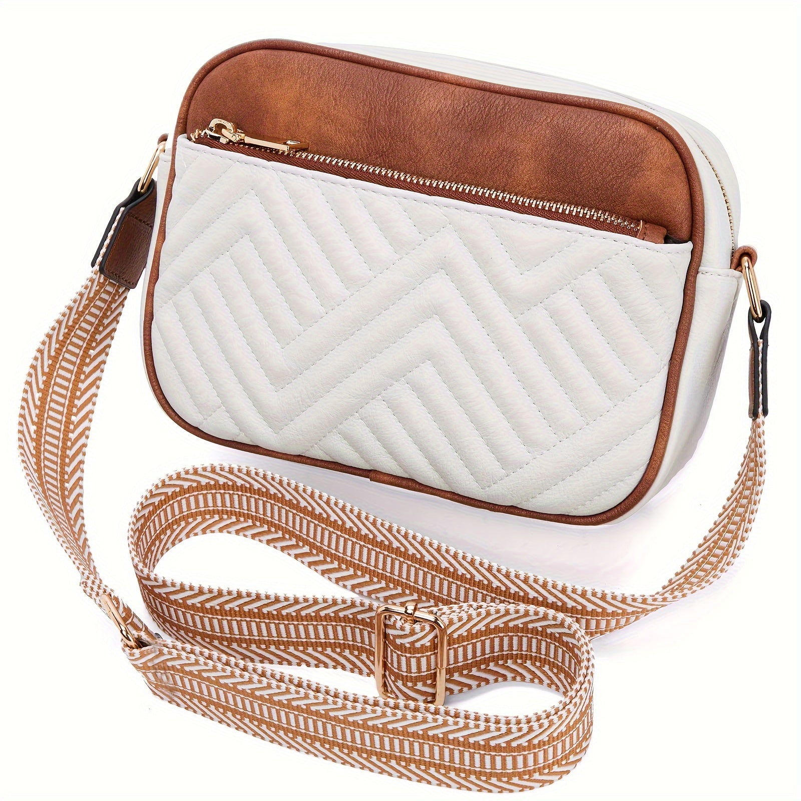 Mini Quilted Crossbody Bags For Women /Men Small Shoulder Handbags With Wide Strap