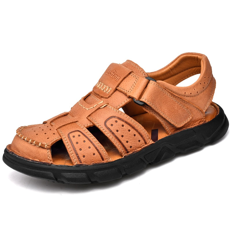 Quality Men's Genuine Leather Casual Outdoor Walking Sandals