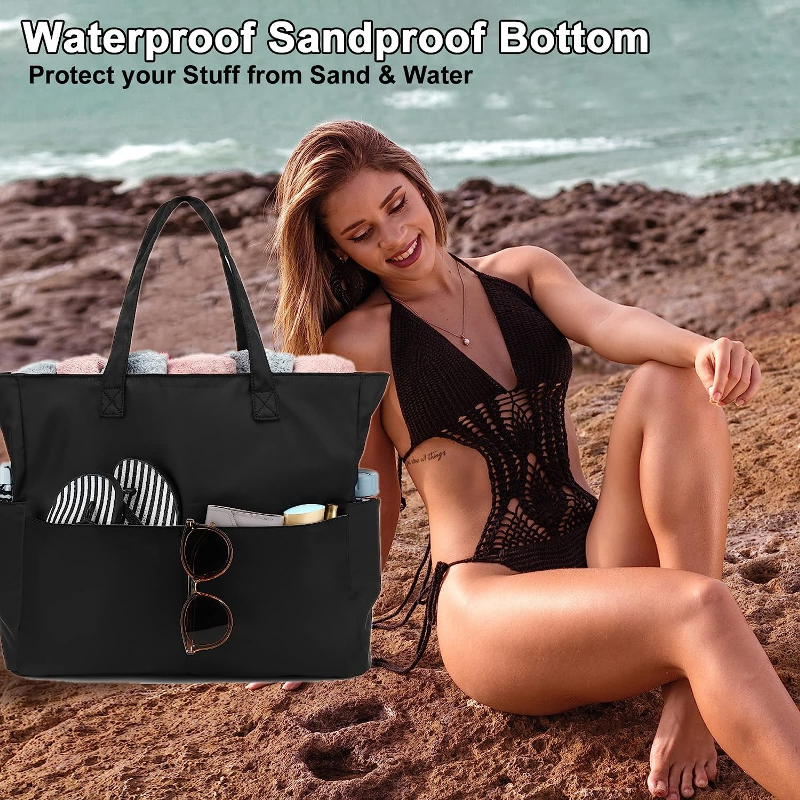 Waterproof Beach Tote Pool Bag Ladies Oversized Fitness Tote Bag