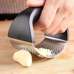 Ergonomic Stainless Steel Garlic Press