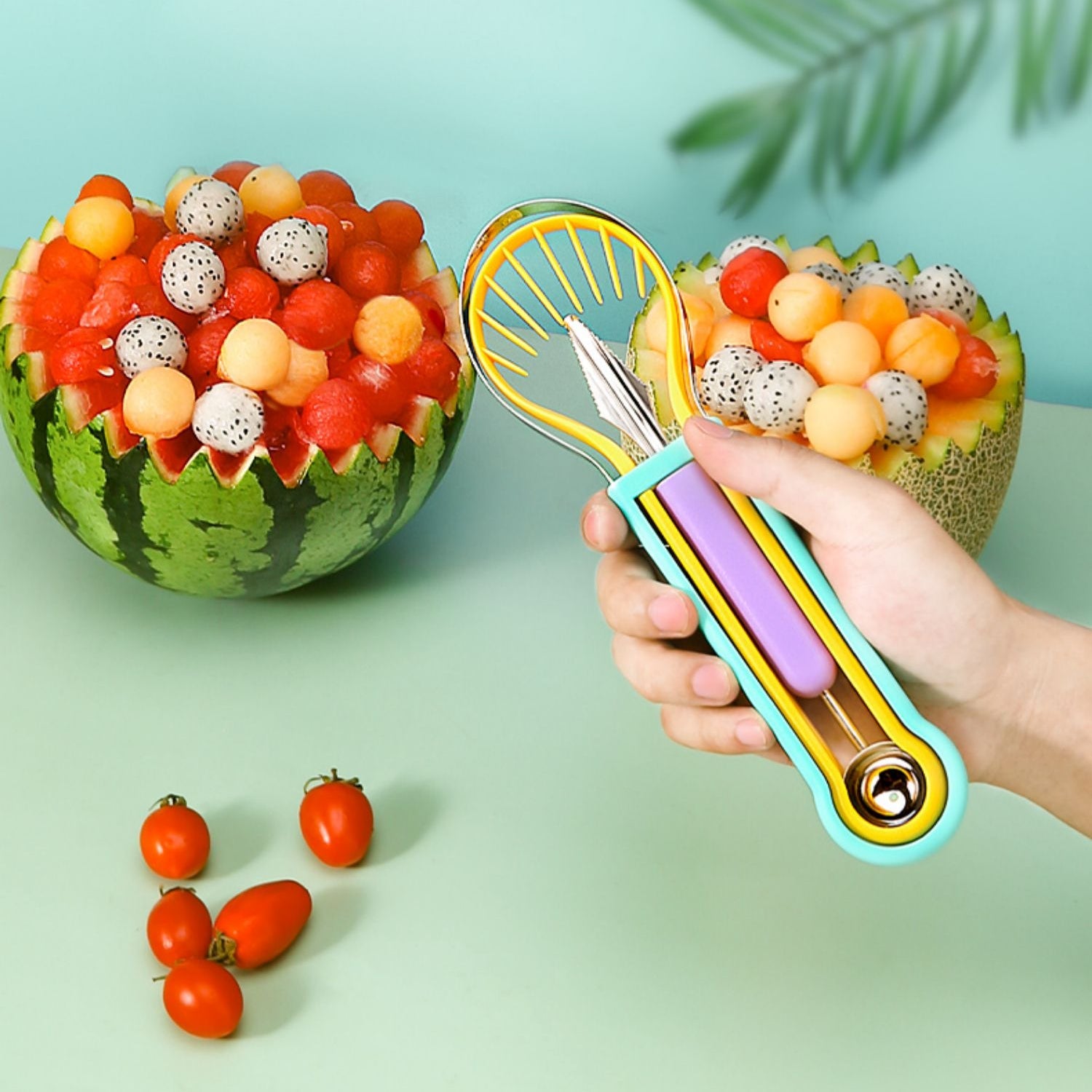 3-in-1 Fruit Baller Scoop Fruit Carving Tools