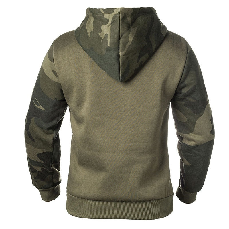 Men's Casual Camouflage Hoodies Military Fleece Coats