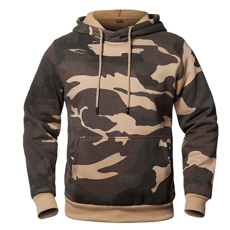 Men's Casual Camouflage Hoodies Military Fleece Coats