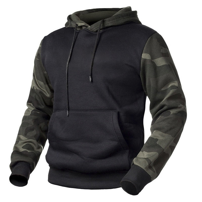 Men's Casual Camouflage Hoodies Military Fleece Coats