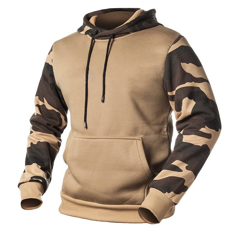 Men's Casual Camouflage Hoodies Military Fleece Coats