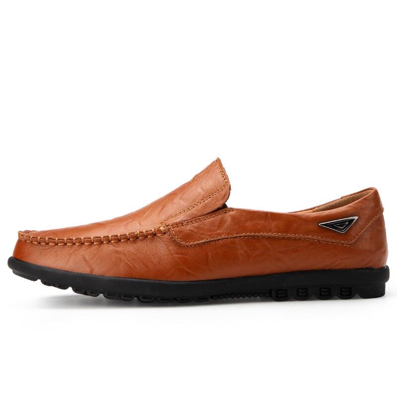 Aliders Men's Leather Non Slip Soft Sole Moccasins Driving Shoes Loafers