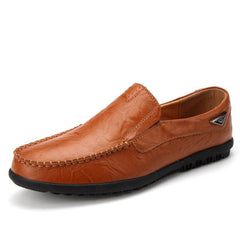 Aliders Men's Leather Non Slip Soft Sole Moccasins Driving Shoes Loafers