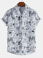 Funny Pattern Lapel Shirts