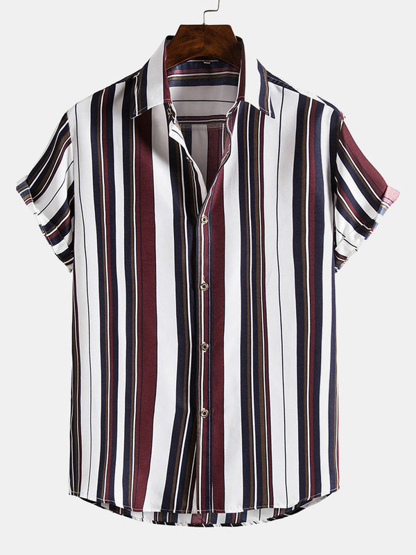 Irregular Wide Stripes Shirts