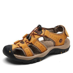 Men Genuine Leather Summer Sandals Fashion Slippers