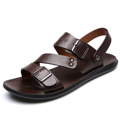 Men Summer Comfortable Leather Barefoot Sandals