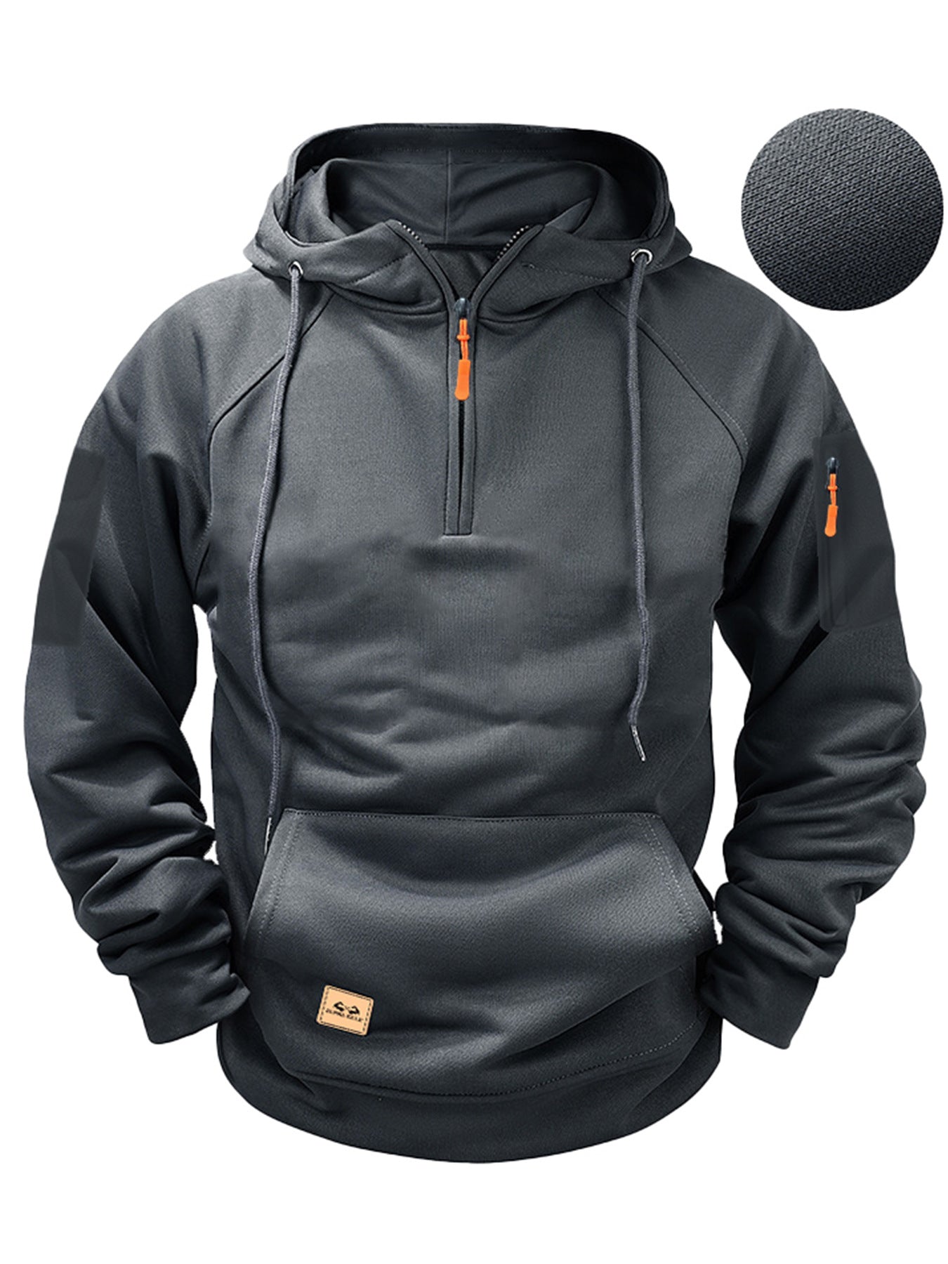 S-3XL Men's Sweatshirt Hoodie Zipper Multi-pocket Pullover Men's Sports Casual Jacket