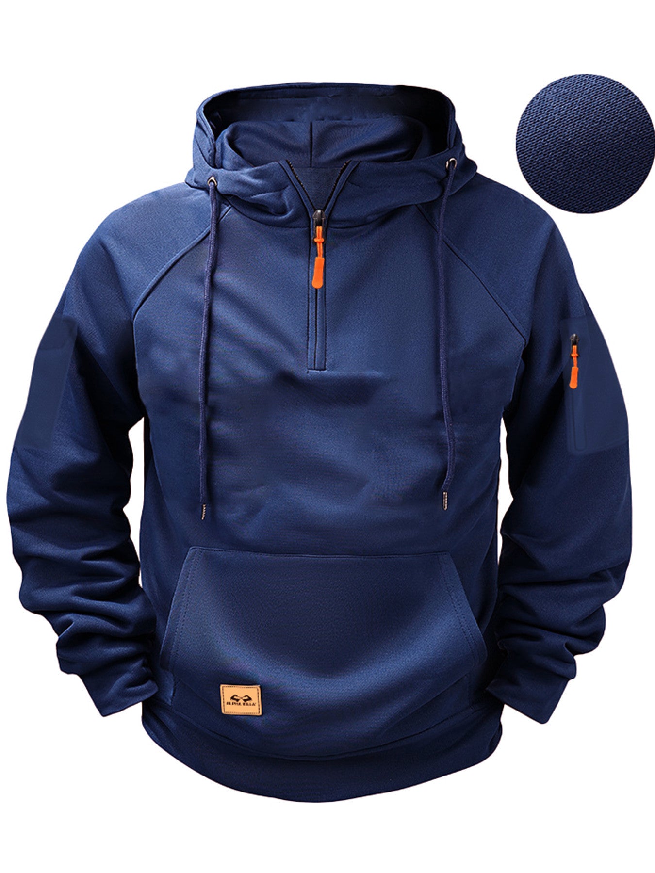 S-3XL Men's Sweatshirt Hoodie Zipper Multi-pocket Pullover Men's Sports Casual Jacket