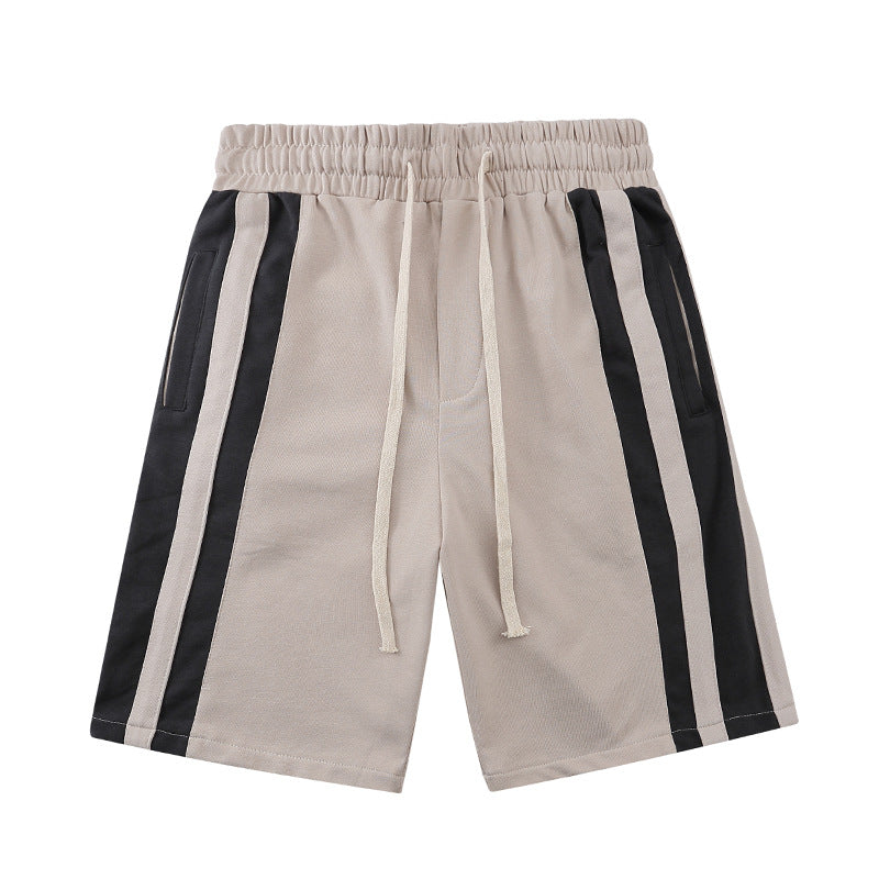 Striped Casual Shorts Baggy Plus Size Men's Shorts Sports Beach Pants Quarter Pants