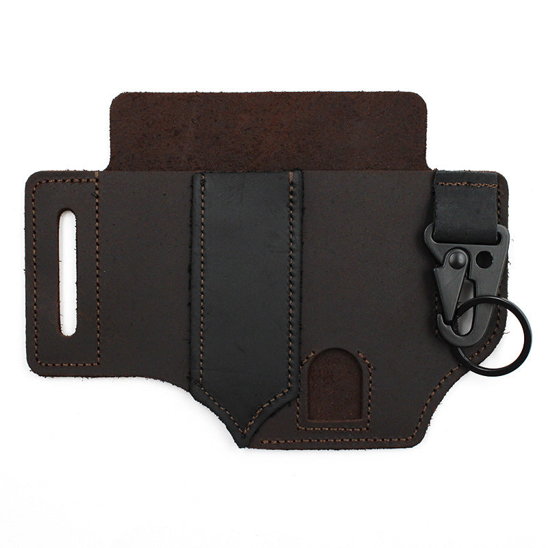 EDC Tactical Tool Leather Case Retro Outdoor Tool Pocket Sports Pocket Belt Bag