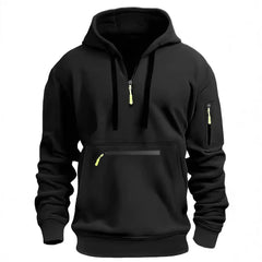 Men's Sweatshirt Hoodie Zipper Multi-pocket Pullover Sports Casual Hoodie Jacket