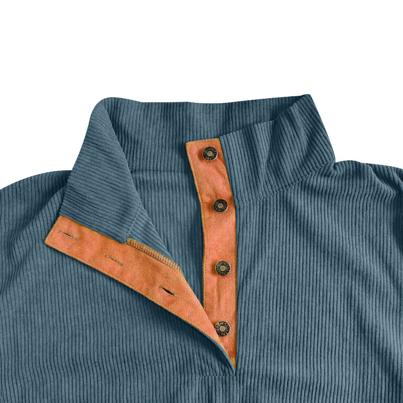 Casual Corduroy Sweatshirt