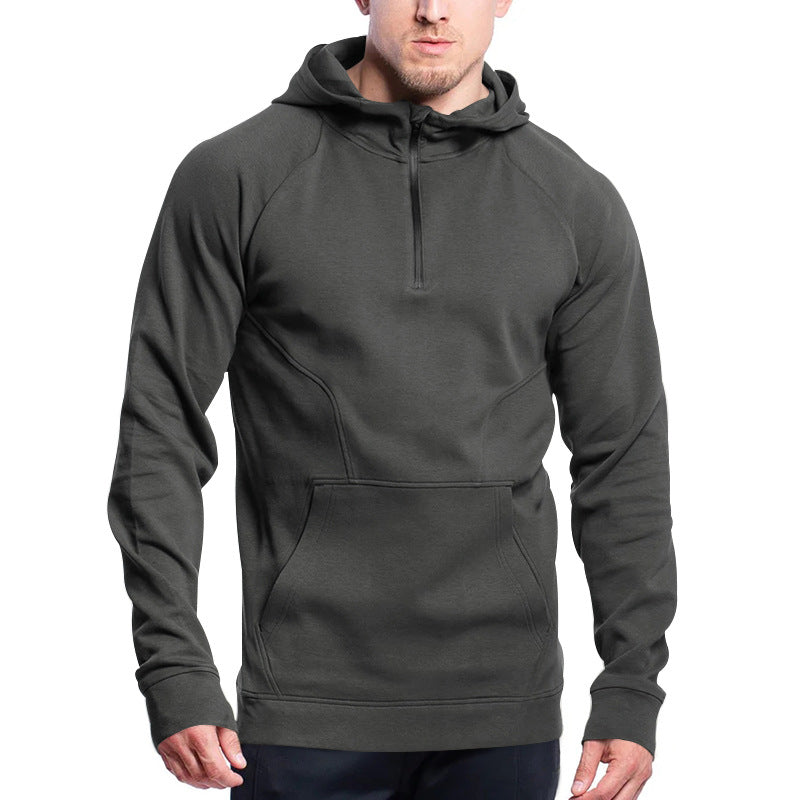 Men's Hoodie Zipper Multi-pocket Pullover Men's Sports Casual Jacket