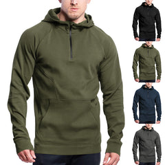 Men's Hoodie Zipper Multi-pocket Pullover Men's Sports Casual Jacket