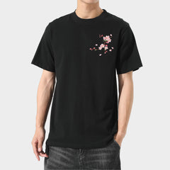 Loose Plum Sakura Embroidered Shirt Cherry Blossom Print Loose T-shirt