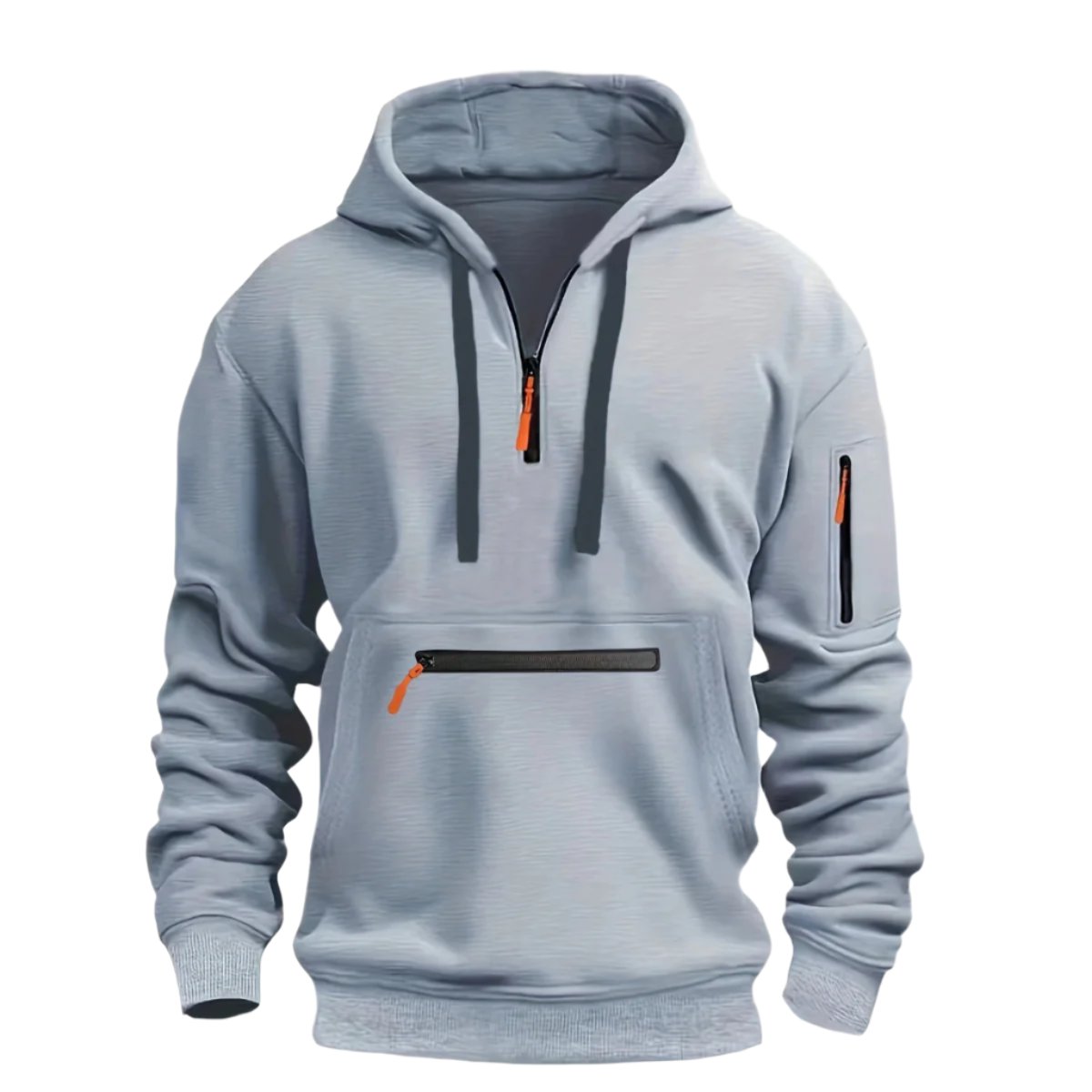 Men's Sweatshirt Hoodie Zipper Multi-pocket Pullover Sports Casual Hoodie Jacket