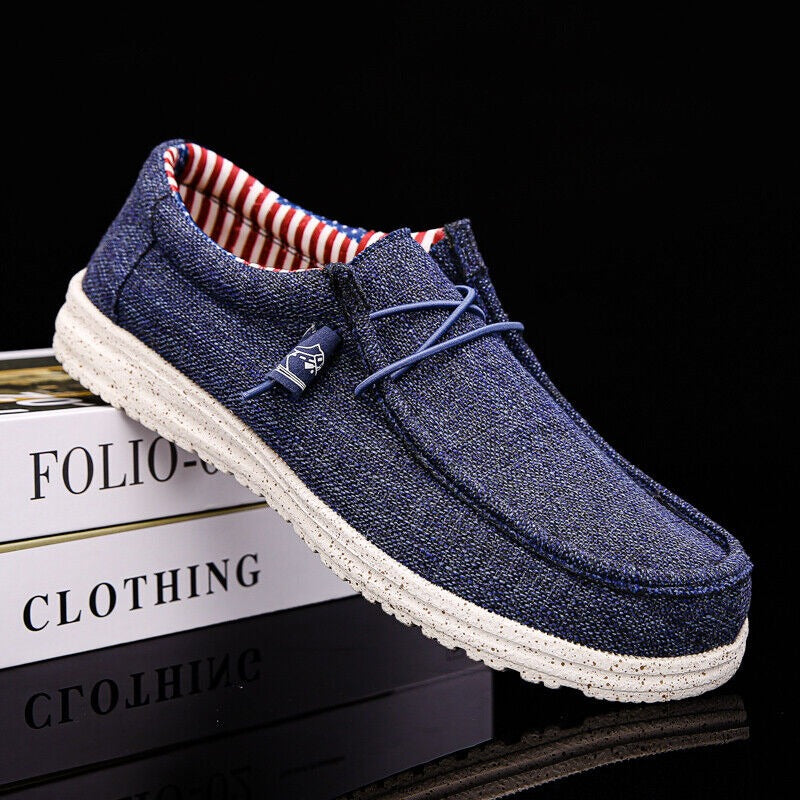 Men's Canvas Boat Shoes Breathable Soft Casual Shoes