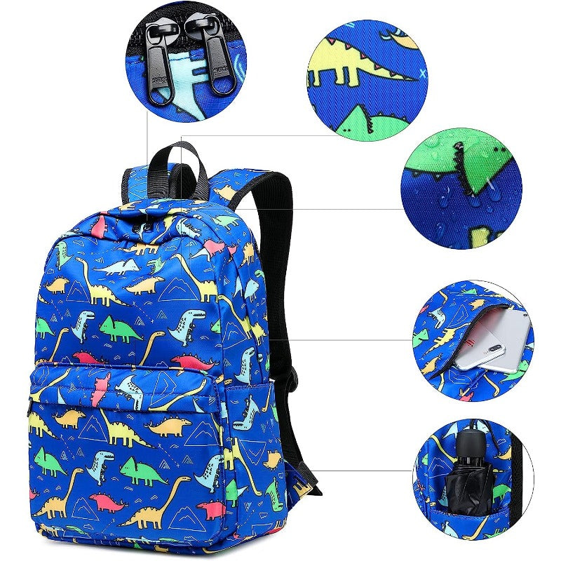 Boys Girls Preschool Backpack with Lunch Box Toddler Kindergarten School Bookbag Set for Age 3-9