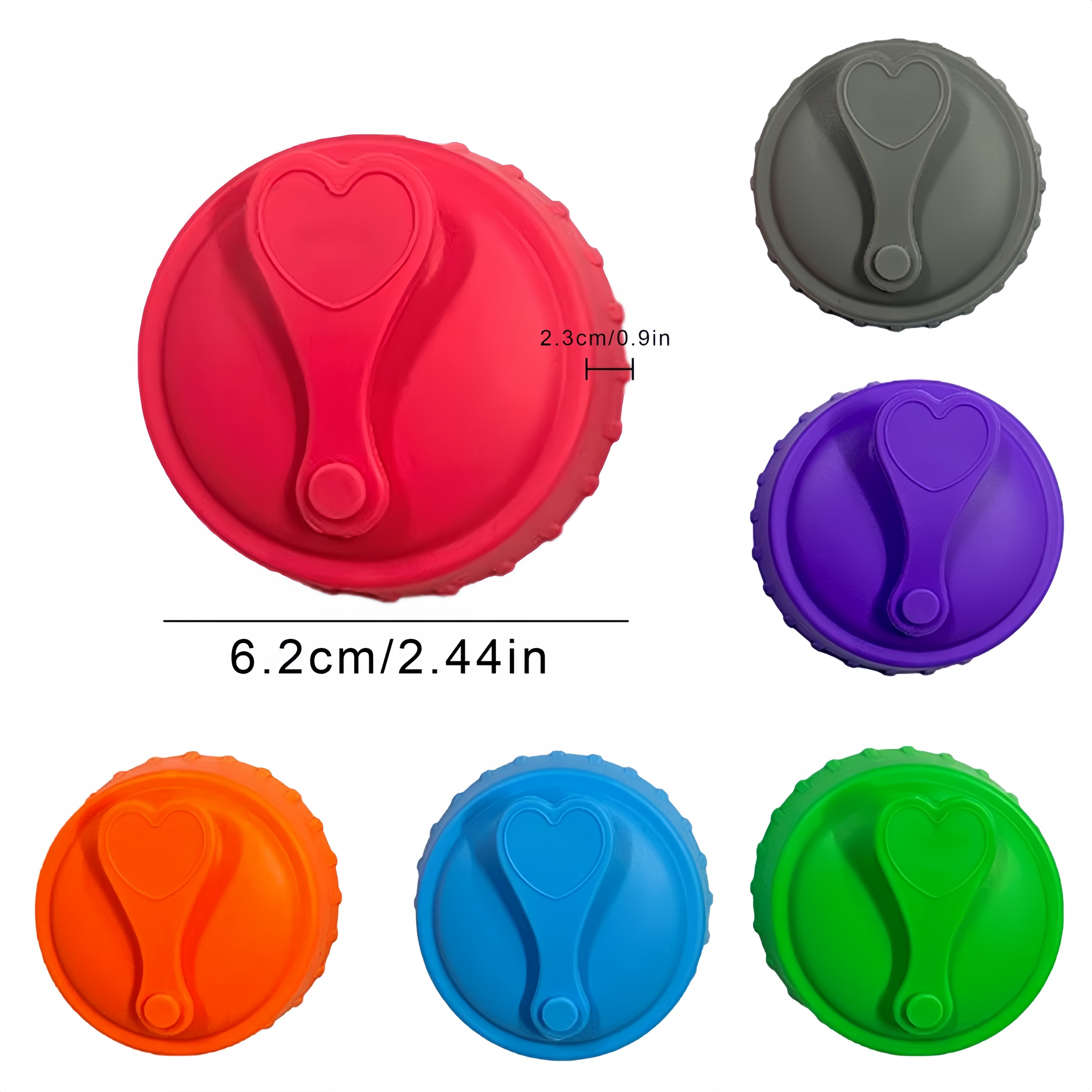 6PCS Silicone Soda Can Lids