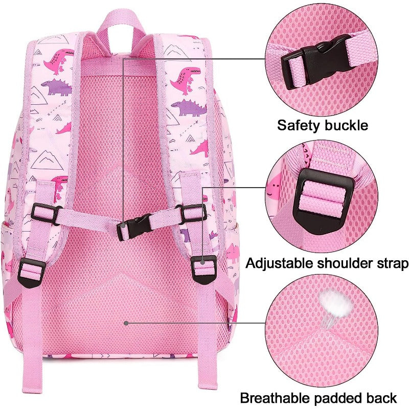 Boys Girls Preschool Backpack with Lunch Box Toddler Kindergarten School Bookbag Set for Age 3-9