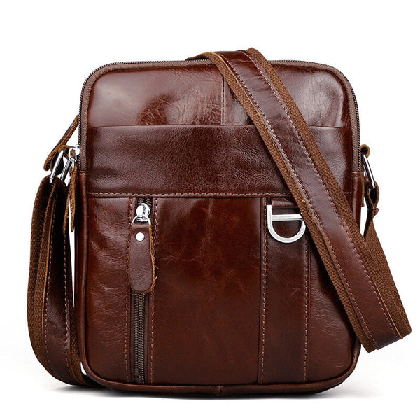 Genuine Leather Shoulder Bag Messenger Crossbody Briefcase Sling Bag