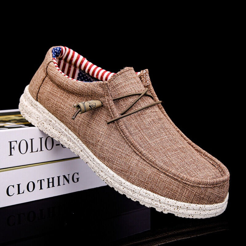 Men's Canvas Boat Shoes Breathable Soft Casual Shoes