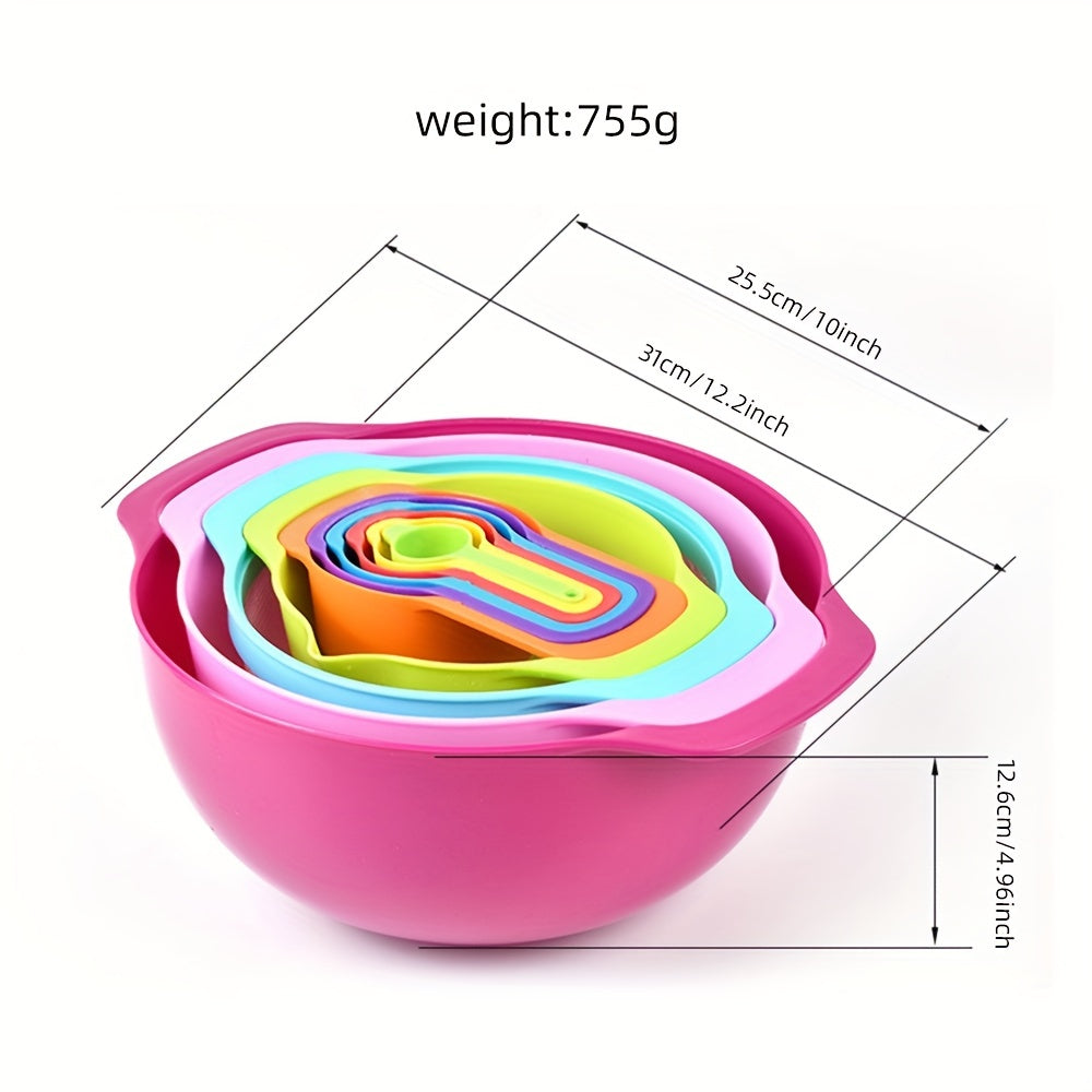 10-Piece Colorful Mixing Bowl Set