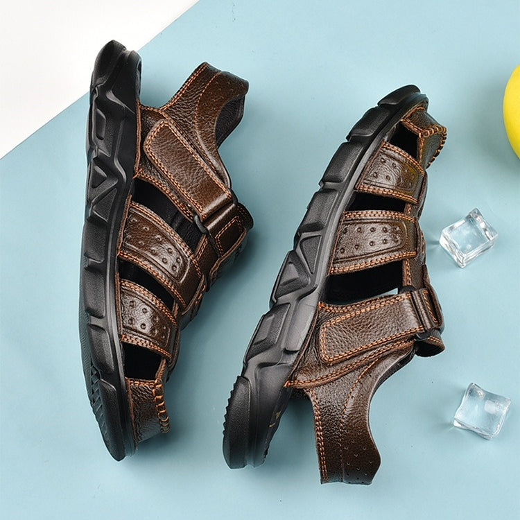 Quality Men's Genuine Leather Casual Outdoor Walking Sandals