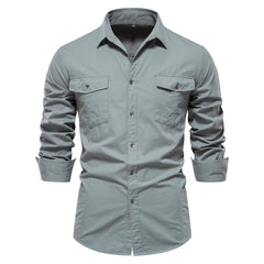 Men's Quality 100% Cotton Casual Versatile Slim Fit Shirts