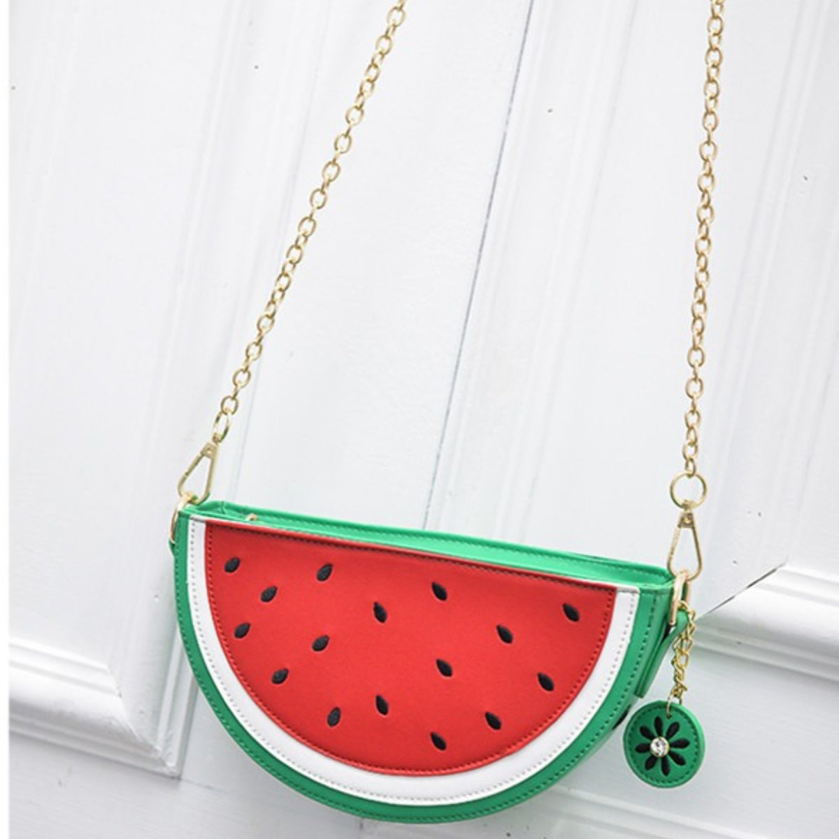 Cartoon Fruit Shaped Crossbody Bag Watermelon Lemon Purse Cute Chain Shoulder Bag For Women