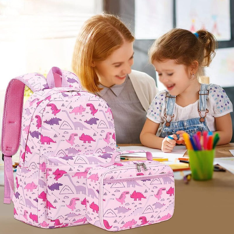 Boys Girls Preschool Backpack with Lunch Box Toddler Kindergarten School Bookbag Set for Age 3-9