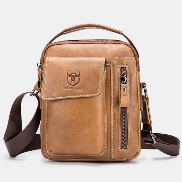 Genuine Leather Business Messenger Vintage Mini Shoulder Crossbody Bag