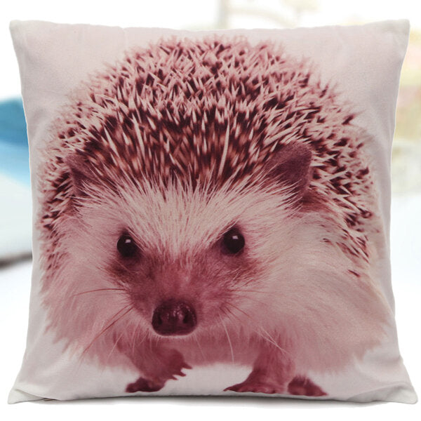 Vivid 3D Animal Short Plush Throw Pillow Case Home Sofa Car Cushion Cover