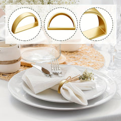 4pcs Modern Stainless Steel Napkin Rings - Add a Touch of Elegance to Your Table Settings!